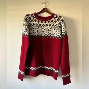 Vintage snowman holiday sweater